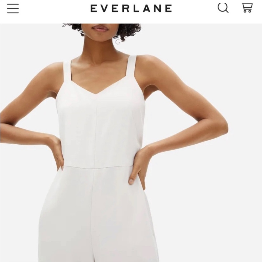 Everlane Japanese Go Weave slip jumpsuit in light pink